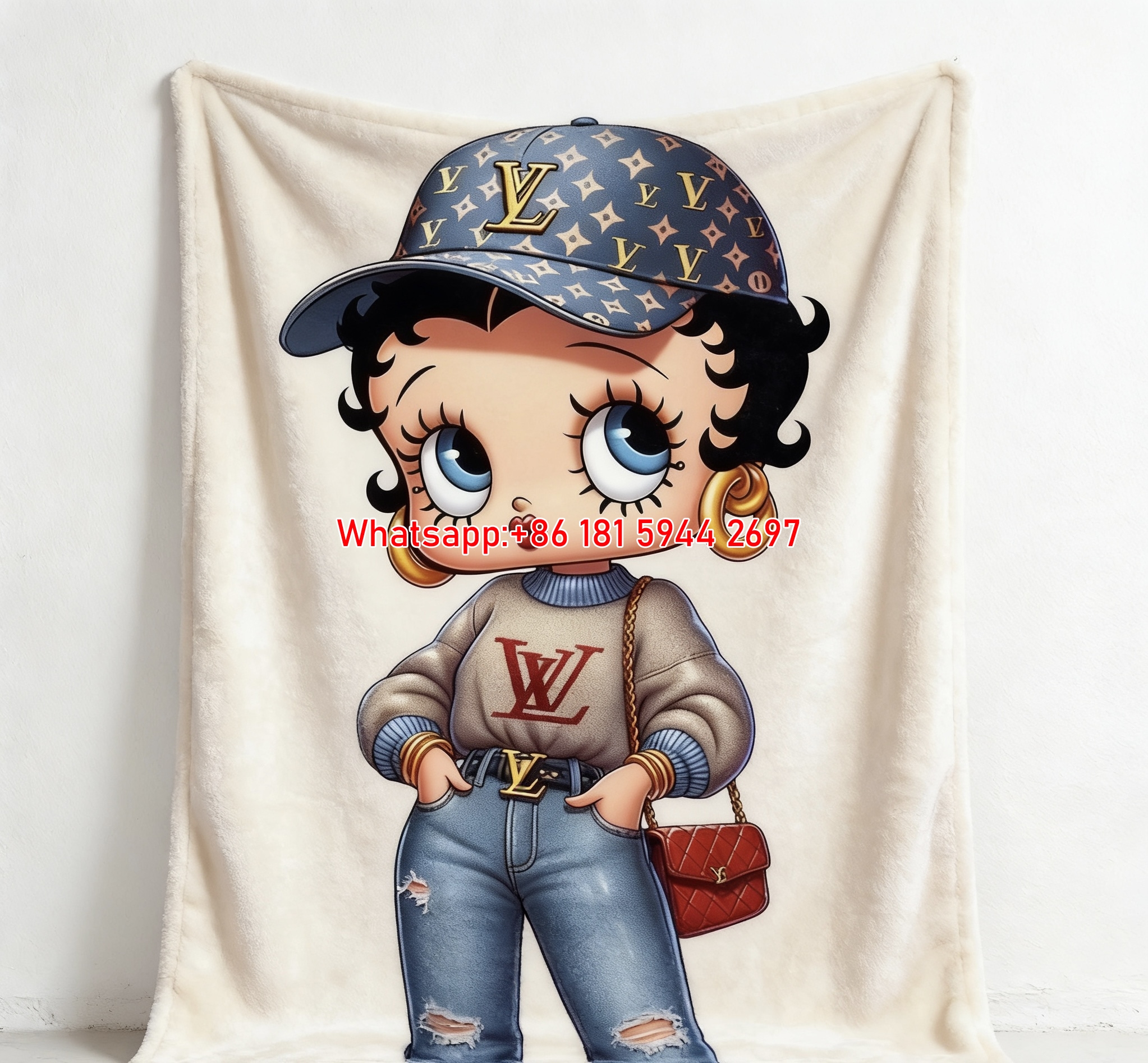 Betty Boop Flannel Throw Blanket 372